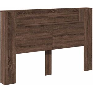 Headboard Brown Oak 160 x 16.5 x 103.5 cm Engineered Wood vidaXL Headboard Brown Oak 160 x 16.5 x 103.5 cm Engineered Wood vidaXL