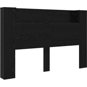 Headboard Black Oak 160 x 17 x 104.5 cm Engineered Wood vidaXL Headboard Black Oak 160 x 17 x 104.5 cm Engineered Wood vidaXL