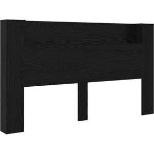Headboard Black Oak 180 x 17 x 104.5 cm Engineered Wood vidaXL Headboard Black Oak 180 x 17 x 104.5 cm Engineered Wood vidaXL