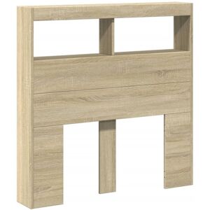 Headboard Cabinet with led Sonoma Oak 100x17x102 cm Vidaxl Headboard Cabinet with led Sonoma Oak 100x17x102 cm Vidaxl