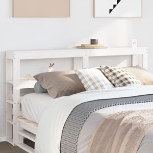 Headboard with Shelves White 150 cm Solid Wood Pine Vidaxl Headboard with Shelves White 150 cm Solid Wood Pine Vidaxl