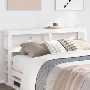 Headboard with Shelves White 140 cm Solid Wood Pine Vidaxl Headboard with Shelves White 140 cm Solid Wood Pine Vidaxl