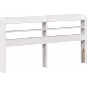 Headboard with Shelves White 160 cm Solid Wood Pine Vidaxl Headboard with Shelves White 160 cm Solid Wood Pine Vidaxl