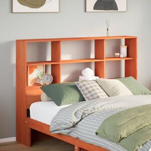 vidaXL Headboard with Storage - Solid Wood Pine - 120cm Marron vidaXL Headboard with Storage - Solid Wood Pine - 120cm Marron