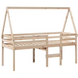 Vidaxl - High Sleeper Bed without Mattress 75x190 cm Small Single Solid Wood Pine Vidaxl - High Sleeper Bed without Mattress 75x190 cm Small Single Solid Wood Pine