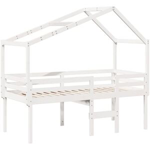 High Sleeper Bed without Mattress White 90x200 cm Solid Wood Pine Vidaxl High Sleeper Bed without Mattress White 90x200 cm Solid Wood Pine Vidaxl