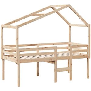 Vidaxl - High Sleeper Bed without Mattress 75x190 cm Small Single Solid Wood Pine Vidaxl - High Sleeper Bed without Mattress 75x190 cm Small Single Solid Wood Pine