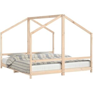 vidaXL Kids Bed Frame Natural Pine 90x200cm - Kids Bed Type vidaXL Kids Bed Frame Natural Pine 90x200cm - Kids Bed Type