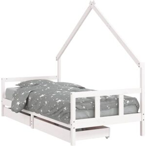 VidaXL Kids Bed White Wood - Kids Bed VidaXL Kids Bed White Wood - Kids Bed
