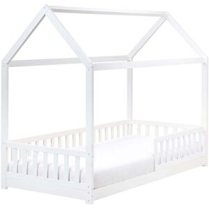 BELIANI Kids Bed House Pine Wood COSSAYE 90 x 200 cm (EU Single) White BELIANI Kids Bed House Pine Wood COSSAYE 90 x 200 cm (EU Single) White