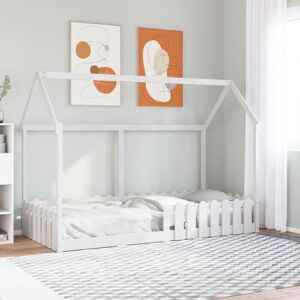 Kids' House Bed Frame without Mattress White 90x190 cm Single Vidaxl Kids' House Bed Frame without Mattress White 90x190 cm Single Vidaxl
