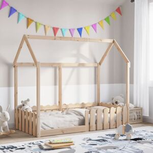 Vidaxl - Kids' House Bed Frame without Mattress 80x160 cm Solid Wood Pine Vidaxl - Kids' House Bed Frame without Mattress 80x160 cm Solid Wood Pine