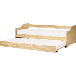 Beliani Single Pine Wood Sofa Bed - Scandinavian Style 90x200cm Beliani Single Pine Wood Sofa Bed - Scandinavian Style 90x200cm