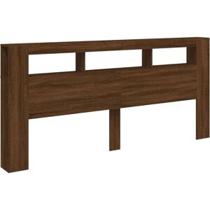 Led Headboard Brown Oak 220x18.5x103.5 cm Engineered Wood Vidaxl Led Headboard Brown Oak 220x18.5x103.5 cm Engineered Wood Vidaxl