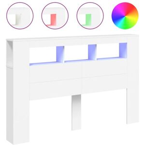 LED Headboard White 160x18.5x103.5 cm Engineered Wood vidaXL LED Headboard White 160x18.5x103.5 cm Engineered Wood vidaXL