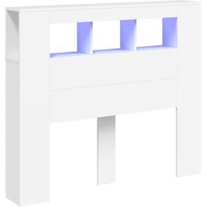 LED Headboard White 120x18.5x103.5 cm Engineered Wood vidaXL LED Headboard White 120x18.5x103.5 cm Engineered Wood vidaXL