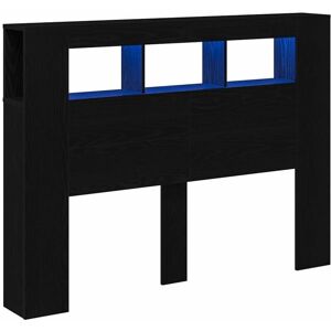 Led Headboard Black oak 140 x 18.5 x 103.5 cm Engineered wood Vidaxl Led Headboard Black oak 140 x 18.5 x 103.5 cm Engineered wood Vidaxl
