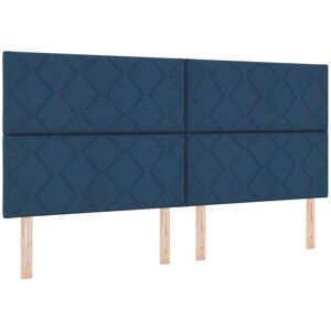 Headboard with led Strip Lights Adjustable Blue 200 cm Fabric Vidaxl Headboard with led Strip Lights Adjustable Blue 200 cm Fabric Vidaxl