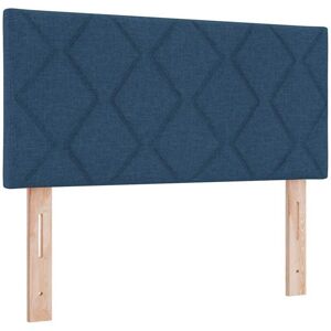 Headboard with LED Strip Lights Adjustable Blue 100 cm Fabric vidaXL Headboard with LED Strip Lights Adjustable Blue 100 cm Fabric vidaXL