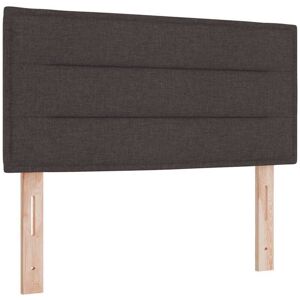 LED Headboard with LED Strip Lights Dark brown 90 cm Fabric vidaXL LED Headboard with LED Strip Lights Dark brown 90 cm Fabric vidaXL