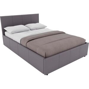 Home Discount - Lisbon 5ft King Size Faux Leather Ottoman Bed Frame, Grey, 200 x 150 cm Home Discount - Lisbon 5ft King Size Faux Leather Ottoman Bed Frame, Grey, 200 x 150 cm