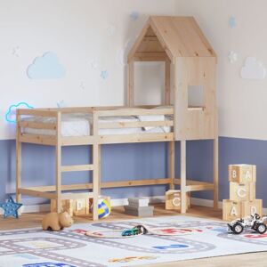 Loft Bed with Ladder and Roof without Mattress 80x200 cm Vidaxl Loft Bed with Ladder and Roof without Mattress 80x200 cm Vidaxl