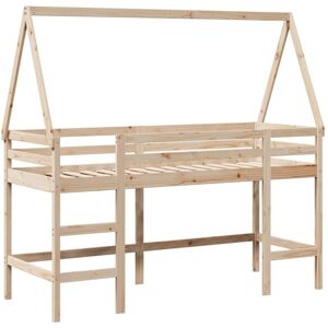 Loft Bed with Ladder and Roof without Mattress 90x190 cm Single Vidaxl Loft Bed with Ladder and Roof without Mattress 90x190 cm Single Vidaxl