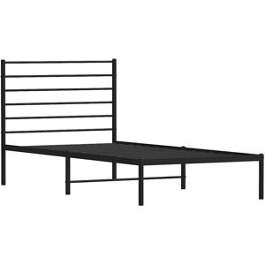 Metal Bed Frame without Mattress with Headboard Black 80x200cm Vidaxl Metal Bed Frame without Mattress with Headboard Black 80x200cm Vidaxl