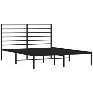Metal Bed Frame without Mattress with Headboard Black 160x200cm Vidaxl Metal Bed Frame without Mattress with Headboard Black 160x200cm Vidaxl