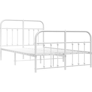 vidaXL 352642 Bed Frame - White - Bed Frame vidaXL 352642 Bed Frame - White - Bed Frame