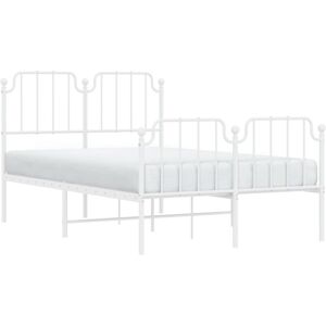 vidaXL Metal Bed Frame White 120x200 cm - Bed Type vidaXL Metal Bed Frame White 120x200 cm - Bed Type