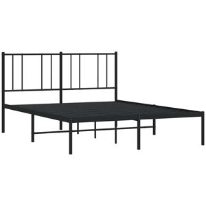 Metal Bed Frame without Mattress with Headboard Black 160x200cm Vidaxl Metal Bed Frame without Mattress with Headboard Black 160x200cm Vidaxl