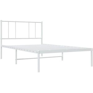Metal Bed Frame without Mattress with Headboard White 80x200cm Vidaxl Metal Bed Frame without Mattress with Headboard White 80x200cm Vidaxl