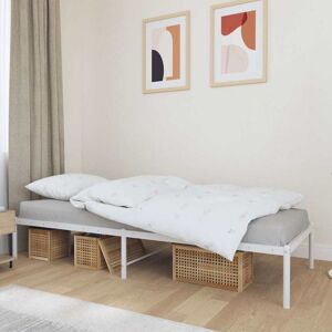 Metal Bed Frame without Mattress White 75x190cm Vidaxl Metal Bed Frame without Mattress White 75x190cm Vidaxl