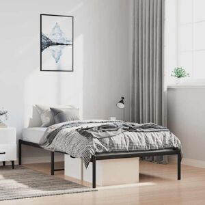 Metal Bed Frame without Mattress Black 100x200cm Vidaxl Metal Bed Frame without Mattress Black 100x200cm Vidaxl