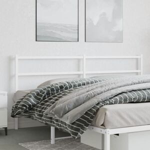 Metal Headboard White 193 cm vidaXL Metal Headboard White 193 cm vidaXL