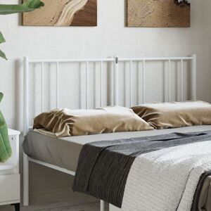 Metal Headboard White 120 cm vidaXL Metal Headboard White 120 cm vidaXL
