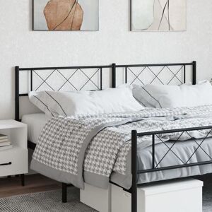 Metal Headboard Black 200 cm Vidaxl Metal Headboard Black 200 cm Vidaxl