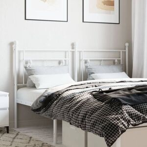 Metal Headboard White 160 cm vidaXL Metal Headboard White 160 cm vidaXL