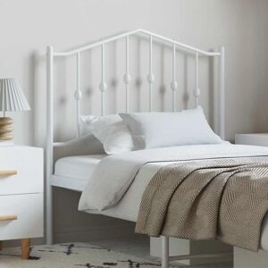 vidaXL White Metal Headboard 100 cm - Headboard vidaXL White Metal Headboard 100 cm - Headboard