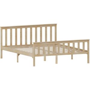 Home Discount - Milan 5ft King Size Solid Pine Wood Bed Frame, High Foot End, Pine, 200 x 150 cm Home Discount - Milan 5ft King Size Solid Pine Wood Bed Frame, High Foot End, Pine, 200 x 150 cm