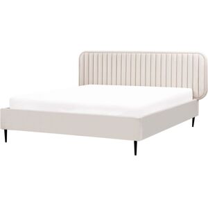 Beliani - Modern Velvet Bed Frame 160x200cm - Bed Beliani - Modern Velvet Bed Frame 160x200cm - Bed