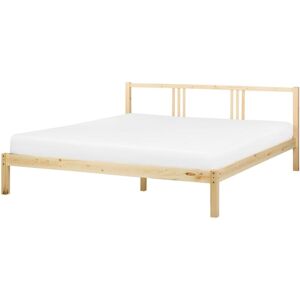 Beliani Vannes Pine Wood Bed - Scandinavian Minimalist Style Beliani Vannes Pine Wood Bed - Scandinavian Minimalist Style