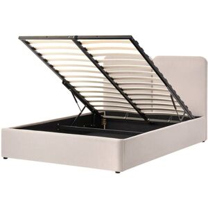 BELIANI Ottoman Bed Fabric ARBOIS 160 x 200 cm (EU King Size) Beige BELIANI Ottoman Bed Fabric ARBOIS 160 x 200 cm (EU King Size) Beige