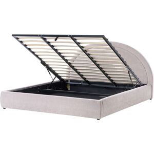 BELIANI Ottoman Bed Fabric MOUZON 180 x 200 cm (EU Super King) Beige BELIANI Ottoman Bed Fabric MOUZON 180 x 200 cm (EU Super King) Beige