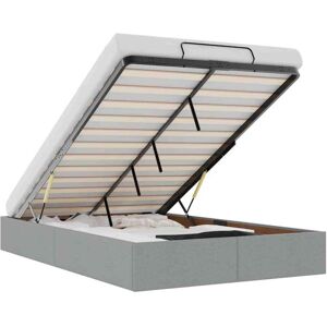 vidaXL Ottoman Bed Frame - Double Light Grey - Bed Frame vidaXL Ottoman Bed Frame - Double Light Grey - Bed Frame