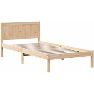 Bed Frame Brown 90 x 200 cm Solid Pine wood Vidaxl Bed Frame Brown 90 x 200 cm Solid Pine wood Vidaxl