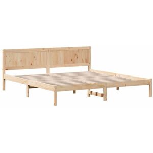 Bed Frame Brown 200 x 200 cm Solid Pine wood Vidaxl Bed Frame Brown 200 x 200 cm Solid Pine wood Vidaxl