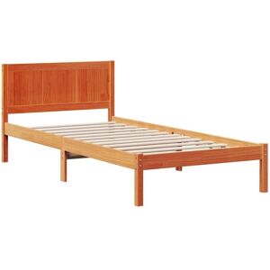 Bed Frame Brown 90 x 200 cm Solid Pine wood Vidaxl Bed Frame Brown 90 x 200 cm Solid Pine wood Vidaxl