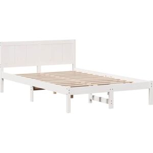 Bed Frame White 140 x 190 cm Solid Pine wood Vidaxl Bed Frame White 140 x 190 cm Solid Pine wood Vidaxl